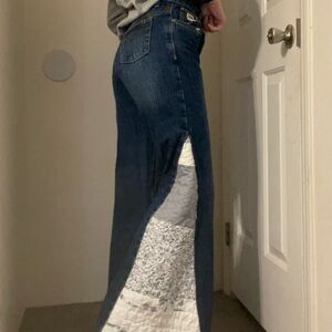 Cinch Women's Blue and White Flare Jeans